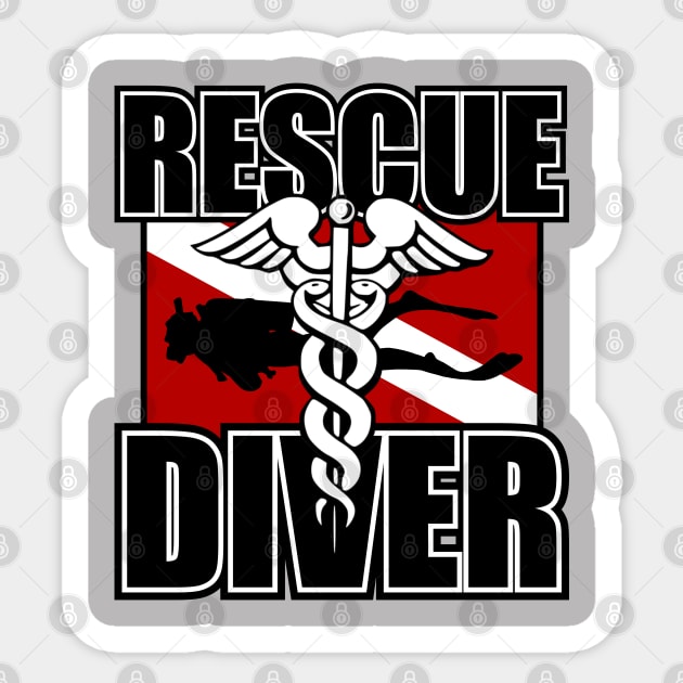 Rescue Diver Sticker by TCP